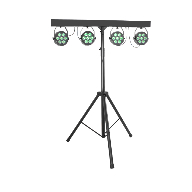 Luz de escenario LED RGBW con batería - Sistema de iluminación Par 4 en 1 de 28 piezas x 8 W