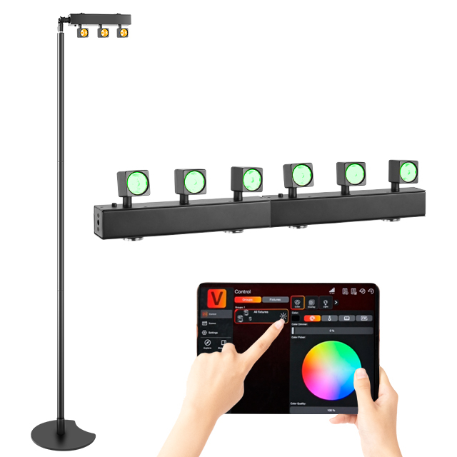 Luz de batería multifunción - Barra de eventos portátil 4 en 1 RGB+WW