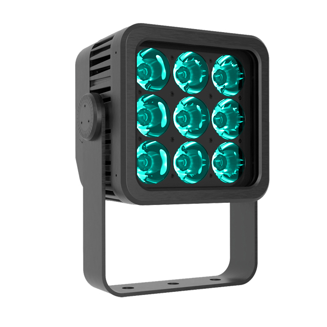 CUBO 15 EFECTOS DINÁMICOS RGB + CTC (Control de Temperatura de Color) 9 LEDs RGBW de 10W