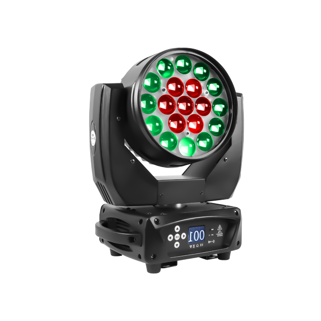 Cabeza móvil LED de alta potencia de 19 piezas * 15 W - Iluminación de escenario 4 en 1 DMX512